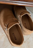 百丽厚底保暖毛毛鞋女2025冬新二层牛皮复古勃肯鞋JD009DM5 棕单里 36 实拍图