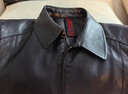 皮尔卡丹（pierre cardin）真皮软皮衣男士皮夹克中青年男装爸爸装绵羊皮外套加绒加厚 2151黑色立领【厚度】 常规 XL 180(135-150斤) 实拍图
