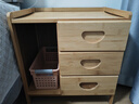 木马人现代简约床头柜简易卧室多层小柜子床边柜家用多功能储物柜可置物 【三抽屉】E款-原色（健康楠竹） 实拍图