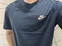 耐克(NIKE)春夏男短袖T恤 纯棉 运动休闲 经典简约 AR4999-410 深蓝M 实拍图
