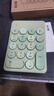 B.O.W航世 K155 无线数字小键盘 财务会计办公 复古圆形键帽 外接笔记本台式通用键盘 缤纷绿 实拍图