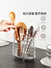 美厨（MAXCOOK）筷子架筷子筒 不锈钢筷子置物架筷笼桶沥水防霉收纳盒两格MCWA205 实拍图