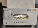 乌斯京（WOLSGIN）一次性手套丁腈手套100只中码橡胶食品级加厚耐用厨房防护丁晴白 实拍图