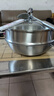 三禾炒锅涂层炒锅无涂层不粘锅带蒸屉带铲不锈钢钛炒菜锅32cm 实拍图