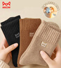 猫人3双装35%羊毛袜子女秋冬中筒毛圈袜加厚保暖袜睡眠袜女士月子袜 实拍图