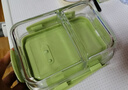 德玛斯耐热玻璃保鲜盒 微波炉饭盒上班族便当盒 北欧绿三隔1000+包+餐具 实拍图