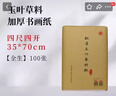 红星【玉叶草料纸】红星书画纸全生半生熟四尺四尺四开四尺三开六尺三合一纸整刀国画书法练习纸草料纸 【四尺四开全生】35*70CM*100张 玉叶草料纸【檀皮、草浆、竹浆三合一】 实拍图