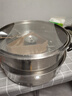 苏泊尔（SUPOR）304不锈钢蒸锅双层加厚复底汤锅带蒸笼燃气电磁炉通用 【双层加厚】旗舰款 28cm 实拍图