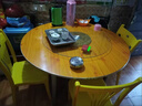 斯朴洛特加厚折叠餐桌带转盘12饭店大圆桌聚会家用吃饭桌15人台面简易桌子 1.2洣桌面+桌腿 【浅木纹色】 实拍图
