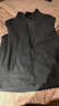 【大码柔软】双面绒立领马甲男士外套秋冬季加厚坎肩无袖外套夹克 深灰色 3XL 实拍图