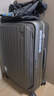 皇冠（CROWN）拉链铝框箱行李箱大容量万向轮侧开旅行箱暑期出游箱5278-25-铁灰 实拍图