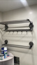 潜水艇（Submarine）枪灰色太空铝毛巾架免打孔卫生间置物架浴室洗澡间厕所卫浴浴巾架 【吸盘款】豪华浴室卫生间七件套 实拍图
