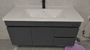 恋派浴室柜 陶瓷一体盆卫生间洗脸盆柜组合悬挂式洗漱台智能洗手盆柜 普通镜柜】珠光灰+陶瓷盆 100cm 实拍图