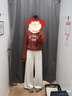 优衣库常规款女装运动宽腿裤/阔腿裤宽松卫裤479620 01 乳白色 M /160/68A 实拍图