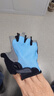 四万公里骑行半指手套运动健身户外登山透气减震防滑吸汗手套 蓝色 实拍图