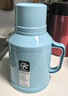 新款马卡龙热水瓶车载暖壶小型保温瓶客厅家用宿舍带盖暖水瓶茶瓶 蓝色 1L 实拍图