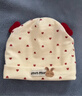 新生儿纯棉胎帽春秋季薄款宝宝帽子波点蝴蝶结无骨婴儿护头囟门帽 爱心-min胎帽 建议0-3个月 实拍图
