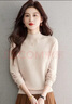 雪中飞（SNOWFLYING）本命年纯羊毛衫女士秋冬保暖半高领毛衣纯色淑女百搭针织打底衫 实拍图