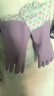 Titanfine 添赞家务乳胶加绒加厚手套1副L码洗衣家用耐磨防水加长套袖紫色 实拍图