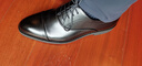 海澜之家HLA皮鞋男士牛津鞋商务正装舒适百搭牛皮鞋HAAPXM4DBA482 黑色40 实拍图