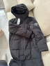 雪中飞秋冬新款时尚休闲舒适廓形男士“H”版型印花立领连帽羽绒服男 黑色|8056 L /175/96A 实拍图