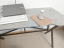 奥伦福特  电脑桌台式家用电竞游戏桌办公书桌简约书房写字桌子 欧式岩板灰-单桌120*60 升级款电竞桌 实拍图