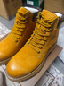 骆驼（CAMEL）王俊凯同款冬加绒户外工装马丁大黄靴男 G122W7757TR 金黄 40 实拍图