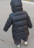 保姆鹅  【风墙】儿童羽绒服宝宝中长款护脸加厚外套保暖童装[NG2664] 炭黑 130 实拍图