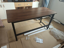 新颜值主义电脑桌电竞桌实木书桌家用台式办公桌学习桌写字桌工作台长条桌子 【22MM特厚面板】140*60cm胡桃色 实拍图