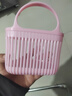 可爱壁挂式收纳篮多功能厨房浴室小挂篮免打孔挂墙首饰盒小号 粉色大嘴挂壁收纳盒 实拍图
