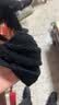 秋冬针织双层围脖面罩保暖加绒防风骑行百搭套头脖套护颈男女同款 黑色 实拍图