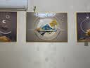 Sixpoetry 客厅装饰画现代简约沙发背景墙壁画轻奢三联晶瓷画大气高档挂画 福禄相伴（铝合金外框） 晶瓷画左右50*70+中间100*70亮面 实拍图