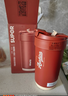苏泊尔双层陶瓷覆层内胆吸管保温便携水咖啡杯子450mL摩登红KC45KR10 实拍图