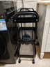 甄严选推车置物架落地多层收纳架宿舍移动零食架厨房架子铁艺带轮储物架 【加厚碳钢】三层黑色送滑轮 实拍图