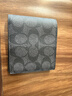 蔻驰（COACH）【品牌直供】男士短款折叠钱包卡包灰黑色拼色CY394情人节礼物 实拍图
