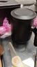 陶瓷茶水分离泡茶杯子男士个人专用办公室带过滤茶漏水杯定制LOGO 磨砂黑办公杯-400ml 实拍图