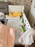 秋莹可升降榉木拼接床实木儿童床婴儿床加宽拼接大床小孩床边床拼接床 三面护栏侧升+7A抗菌A类纯棉床围 可升降长150宽60高35【60护栏】 实拍图