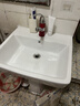 柯鲸 洗手盆方形立柱盆卫生间陶瓷洗手池台盆阳台洗脸盆面盆洗组合 C款立柱盆+下水配件 实拍图