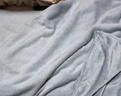 法兰绒毯床单人毛毯子毛巾被盖毯垫小被子午休办公室宿舍 银灰色 100x150尺寸铺盖两用-午睡毯 实拍图