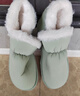 京东京造高帮棉拖鞋男羽绒布毛绒防风包脚跟居家女款浅绿色37-38 实拍图
