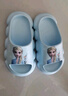 迪士尼童鞋夏季浴室凉拖鞋女童爱莎公主户外防滑一字拖F1361 蓝色  实拍图