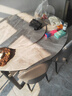 梓屋餐桌家用加厚岩板餐桌椅组合方圆两用餐桌813#1.35米桌+101皮椅*6 实拍图