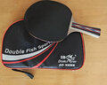 双鱼 乒乓球拍横拍双拍对拍套装 6D六星娱乐训练球拍 2只装赠6球 实拍图