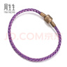 周生生【细绳】串珠3mm细版手绳转运珠男女 定价不锈钢绳-紫、粉紫 G19 实拍图
