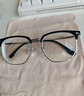 蔡司（ZEISS）镜片近视眼镜框男半框防蓝光辐射可配带散光度数眼睛女钛合金镜架 简约款 黑银 配colorein镜片防蓝光 无度数 实拍图