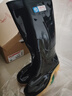 回力雨鞋男士户外防雨水鞋钓鱼洗车防滑雨靴厨师胶鞋HL886高筒黑色39 实拍图