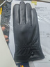 美洲野牛真皮手套男士棉羊皮手套触屏男长款冬季保暖防风骑行新年礼物男 黑色 L 实拍图