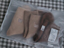 猫人3双装35%羊毛袜子女秋冬中筒毛圈袜加厚保暖袜睡眠袜女士月子袜 实拍图