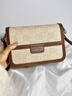 CinvaiKrose官方店小c&k包包女包2026新款斜挎包单肩包小方包生日情人节礼物 卡其配棕Khaki brown【送女友老婆女生礼物走心】 实拍图