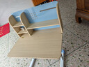 读书郎儿童学习书桌椅套装多功能可升降中小学生桌椅子写字桌家用课桌 三层高书架+手摇椅+9cm真追背蓝 实拍图